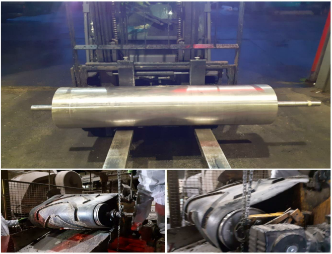 Fabrication tambour en inox, avec placement sur site